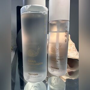 PRETTYSKIN Snail Collagen Toner and Multi Serum Set